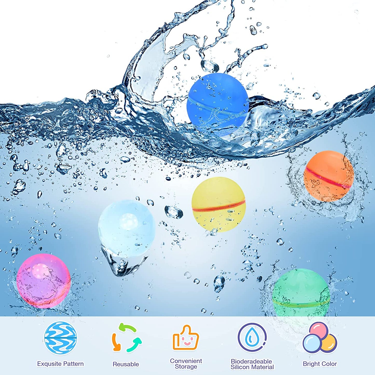 6Trend Reusable Water Balloons (12 pcs)
